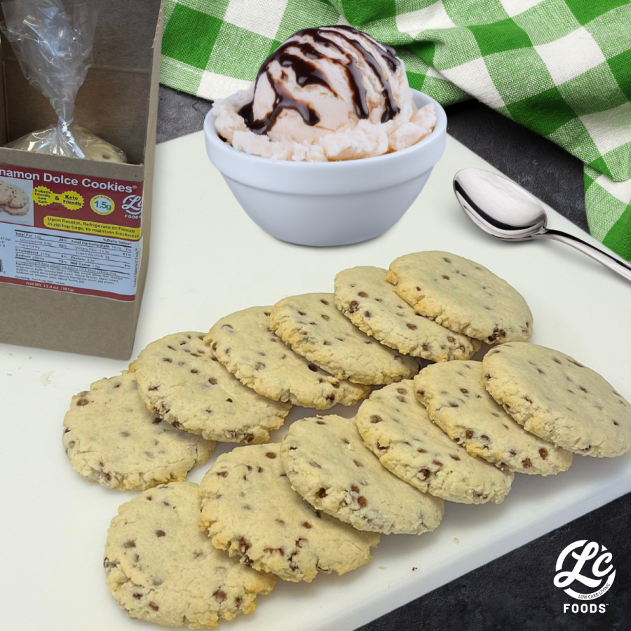 Low Carb Cinnamon Dolce Cookies Fresh Baked